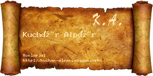 Kuchár Alpár névjegykártya